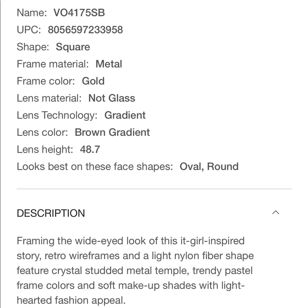 Adorable square frame Vogue sunglasses! - Picture 4 of 6